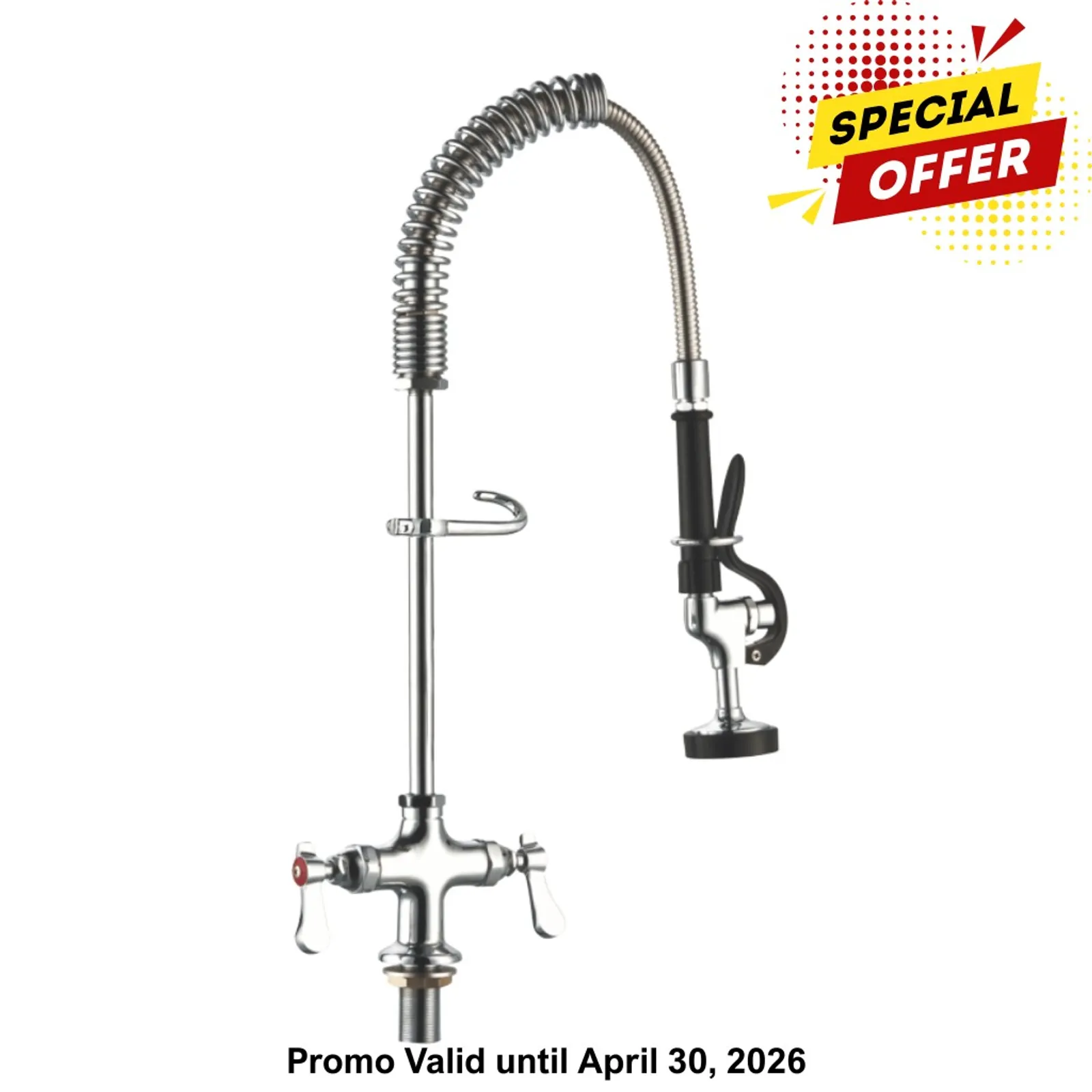 Sunmixer T98001MN-1 - Mini Pre Rinse Unit with 180mm Riser and 560mm Hose