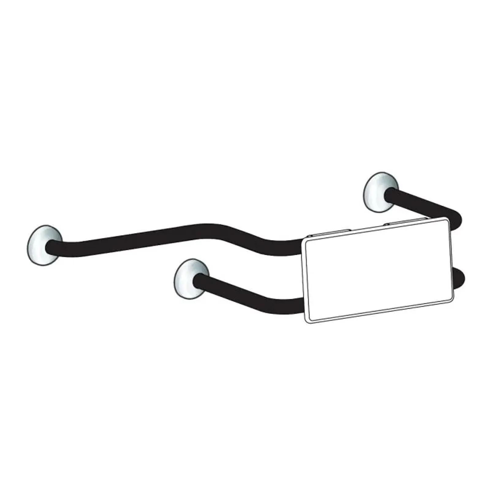 3Monkeez BR-440-CF-SS - Wall Mounted Backrest With 400mm Extension