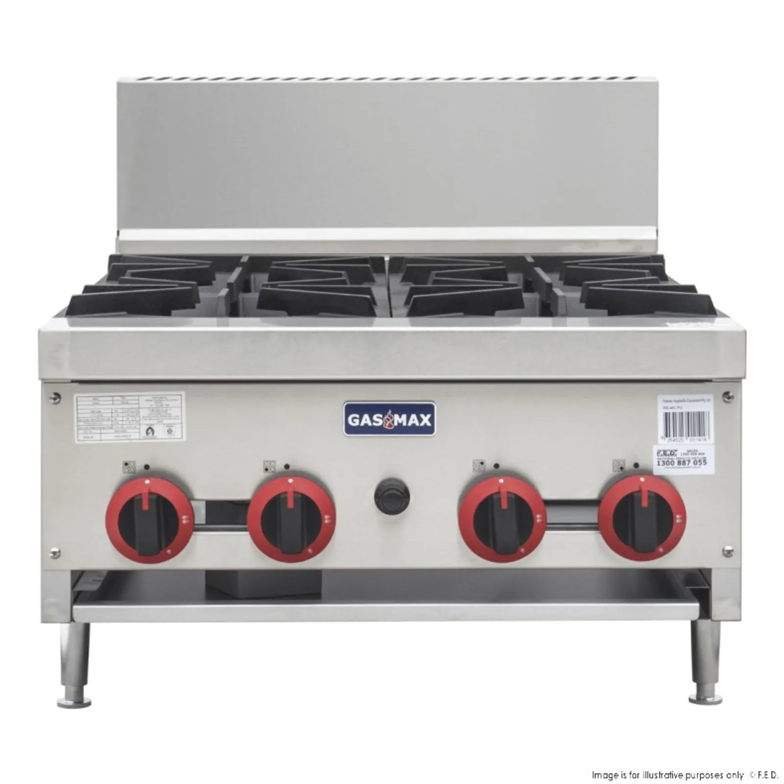Gasmax RB-4E - Gas Cook top 4 burner