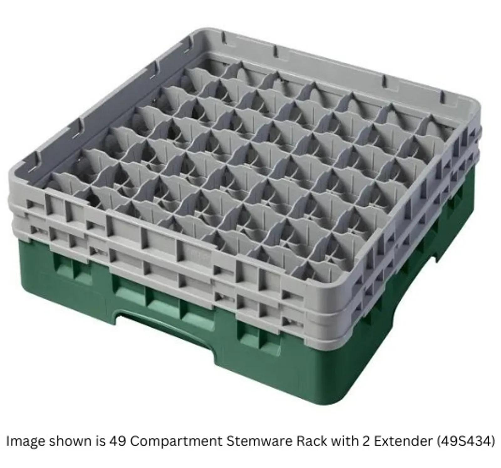 Cambro 30S434 - Stemware Rack with 2 Extender, 30 Compartments