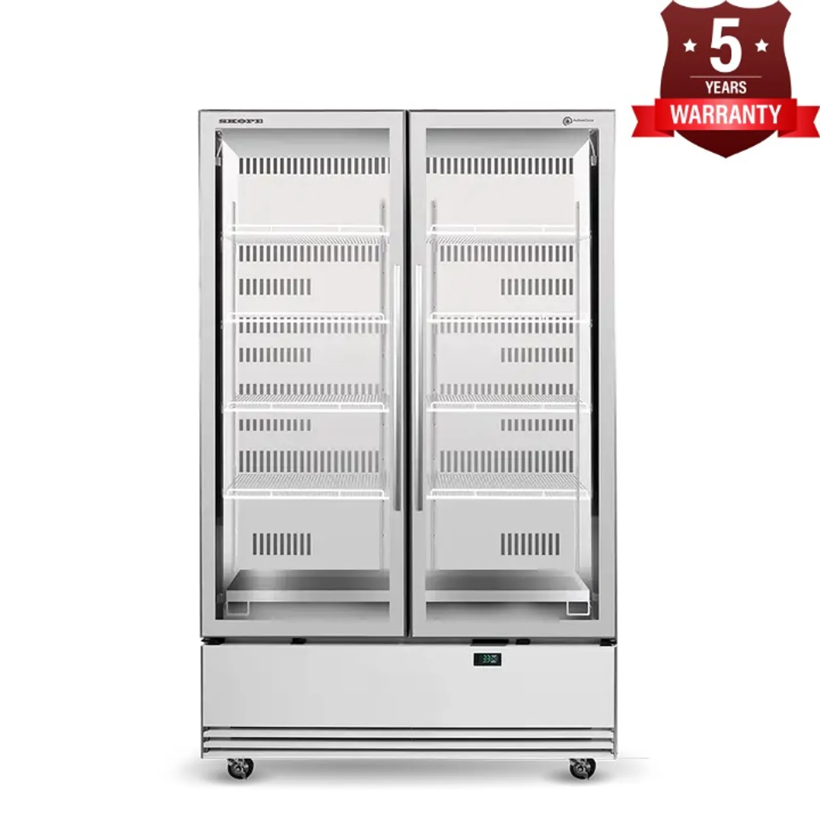 SKOPE BME1200N-A - 2 Glass Door Display Fridge