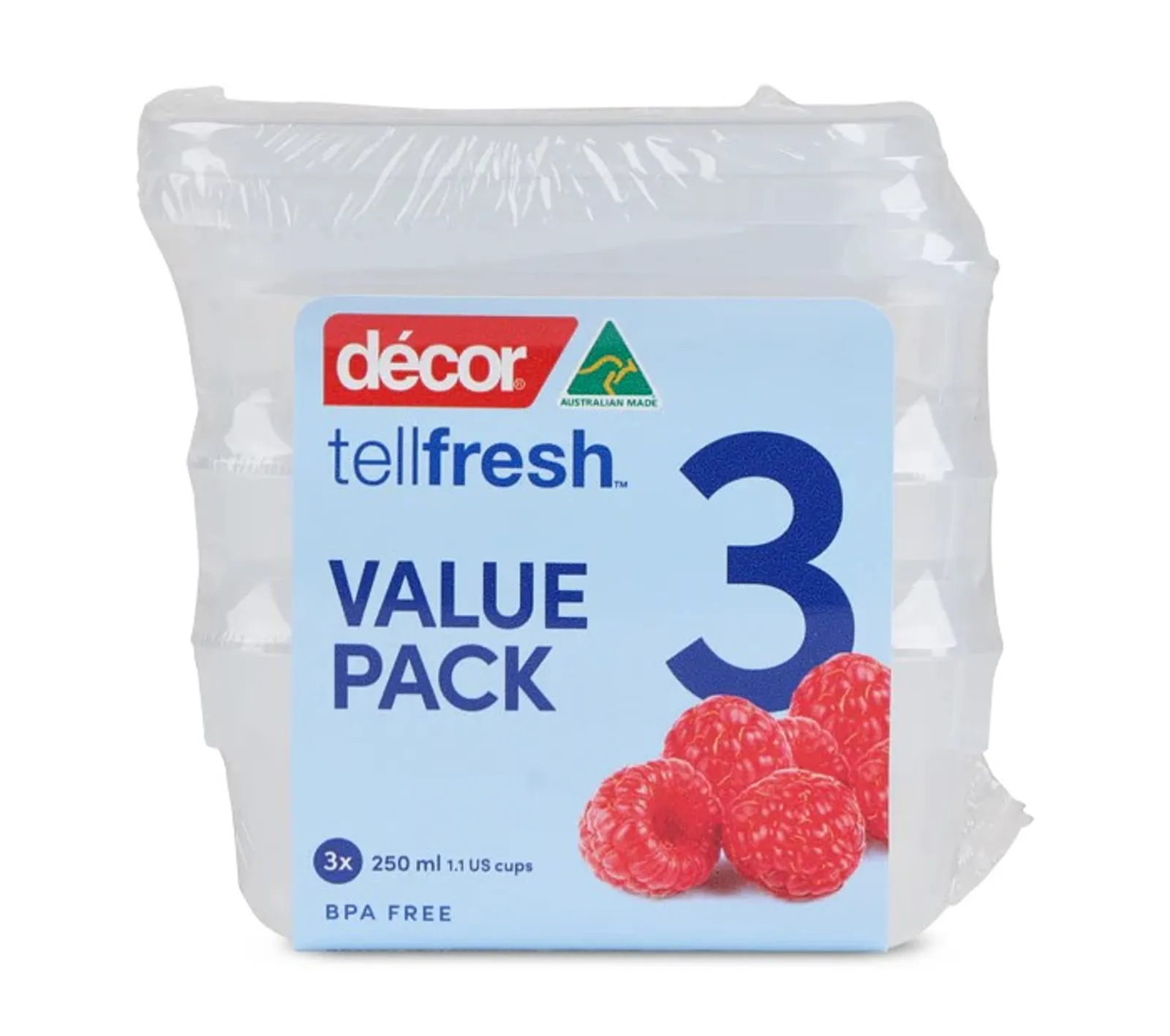 Decor Tellfresh 003051 - Food Container, Oblong, 250ml, Set