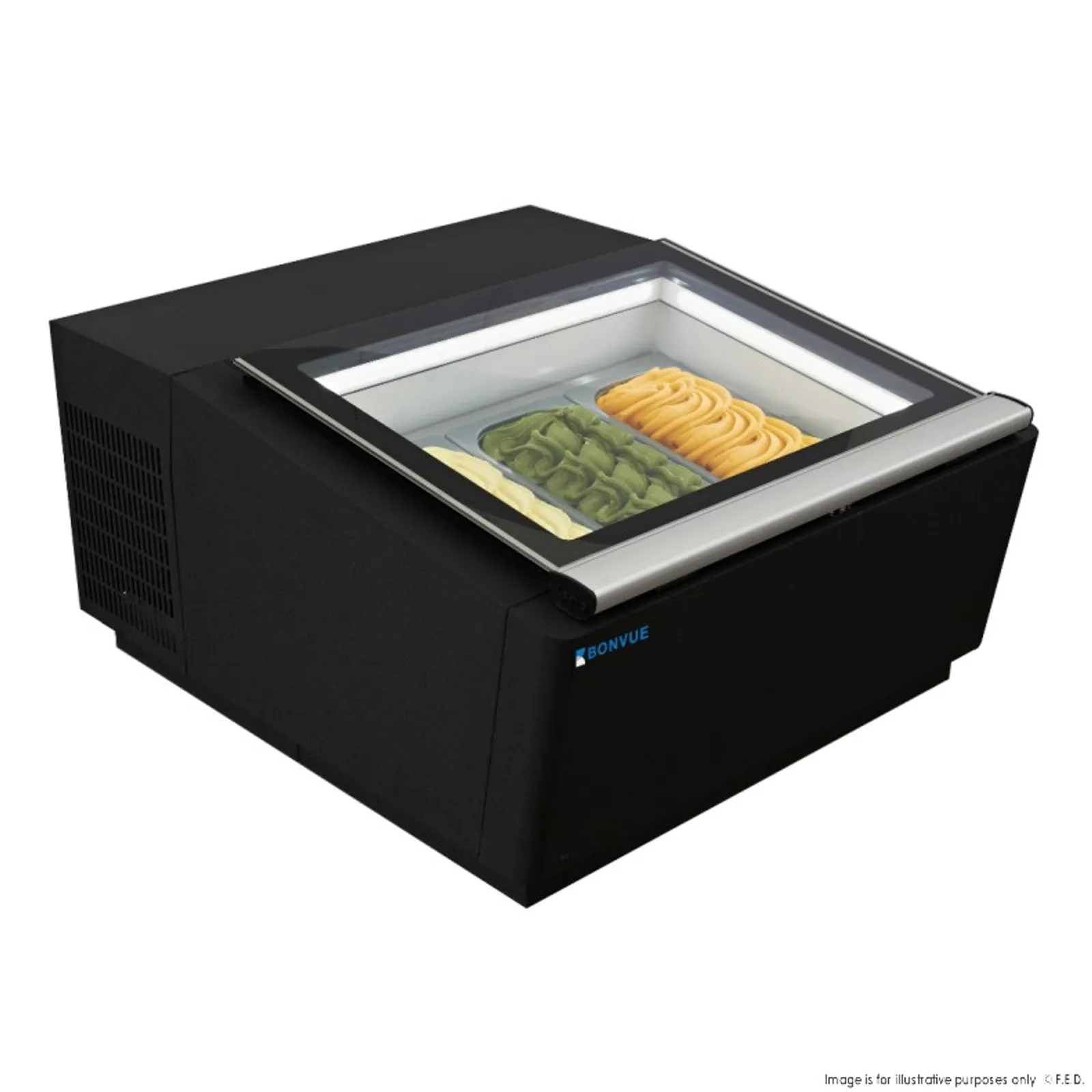 Bonvue CGD-03B - Bench Top Gelato / Ice cream Display