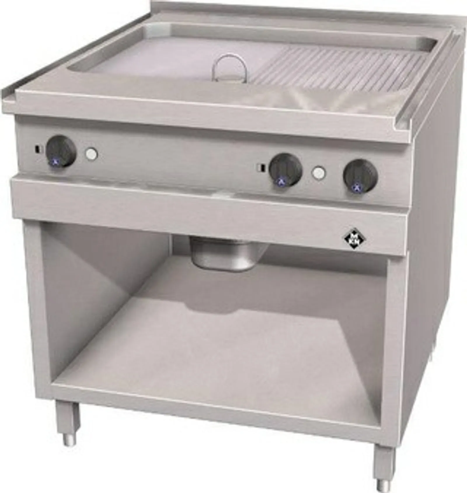 MKN 2021131A - Electric Griddle Plate 2 Supra Half Ribbed