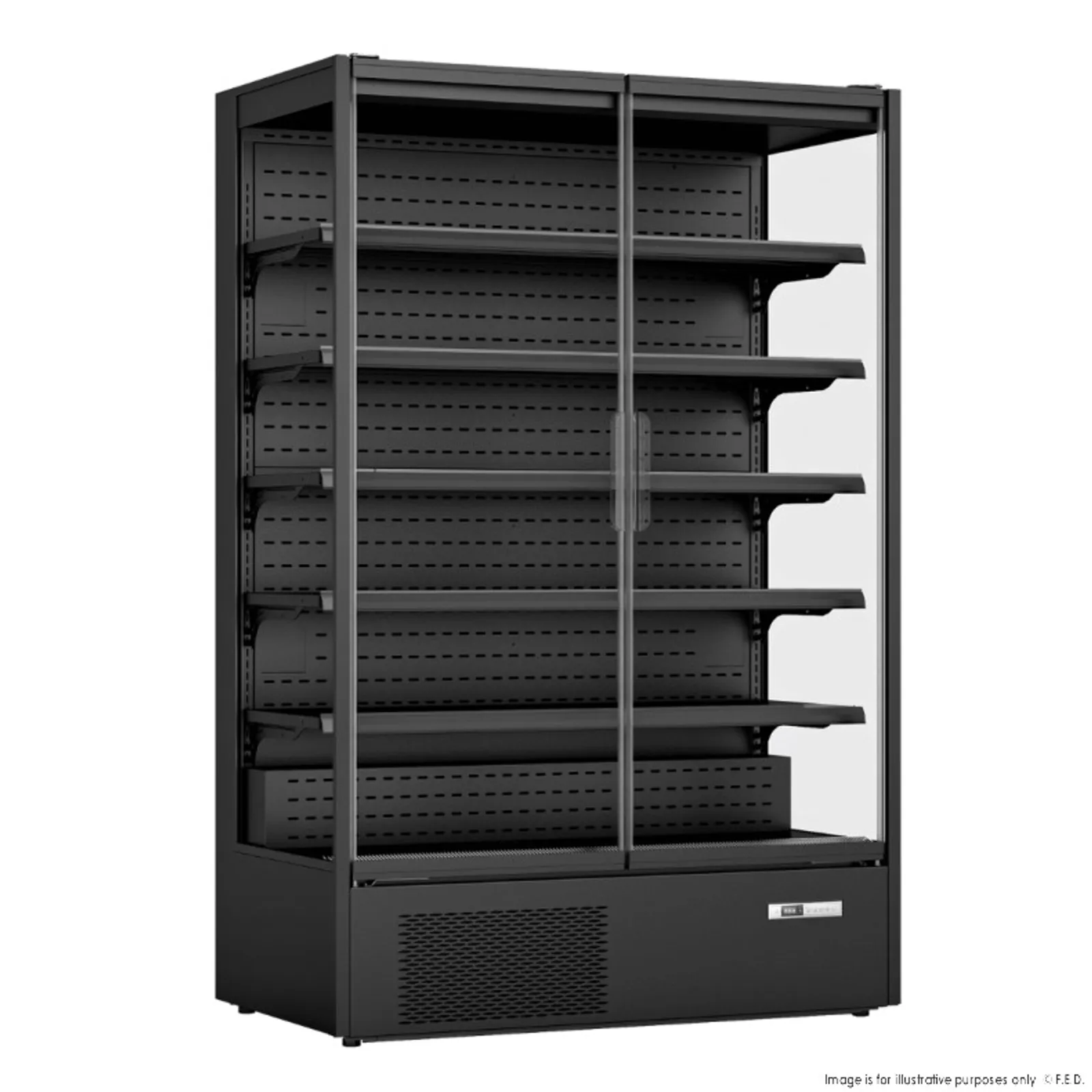 Thermaster DC-125B - Supermarket Panorama 2 Door Chiller Display