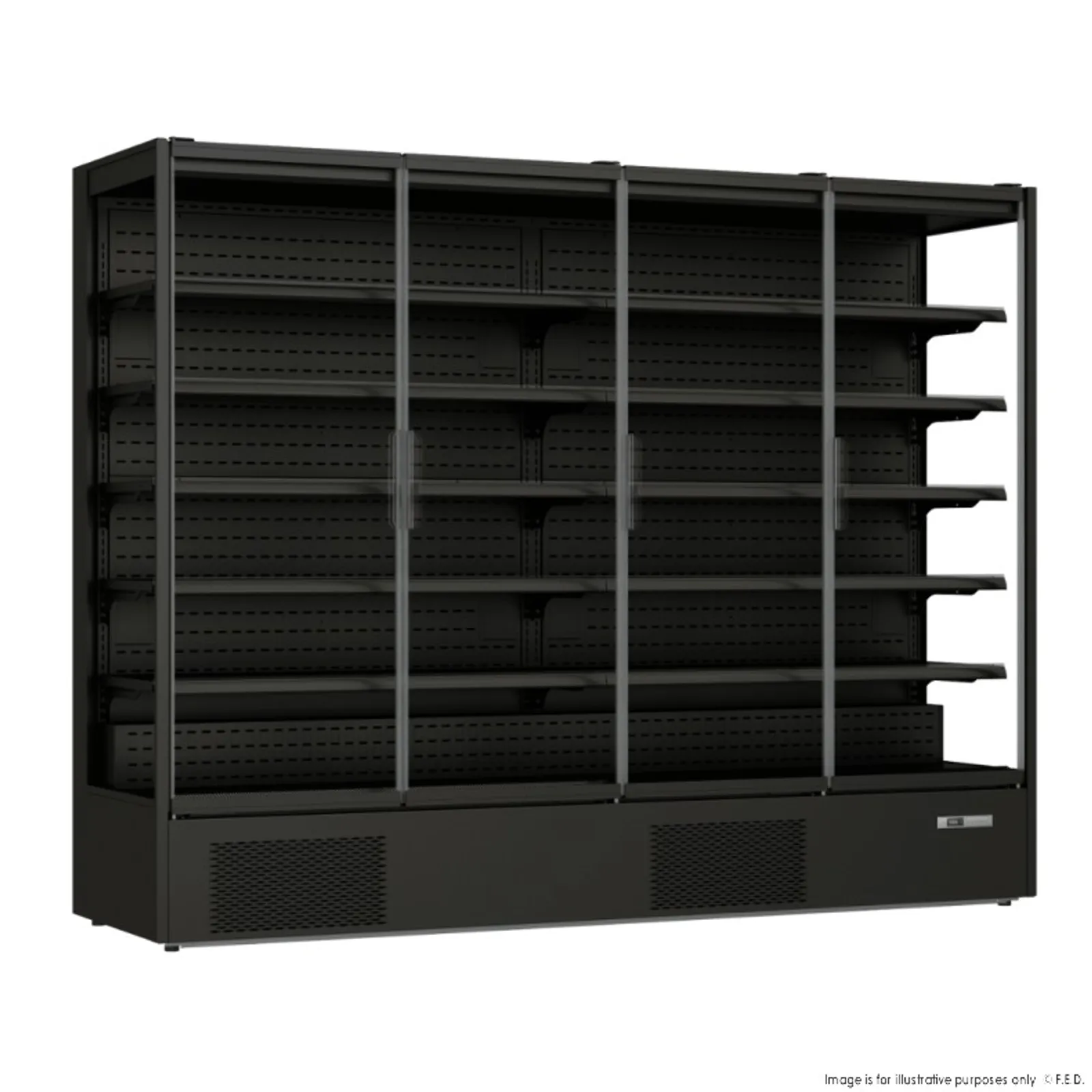 Thermaster DC-250B - Supermarket Panorama 4 Door Chiller Display