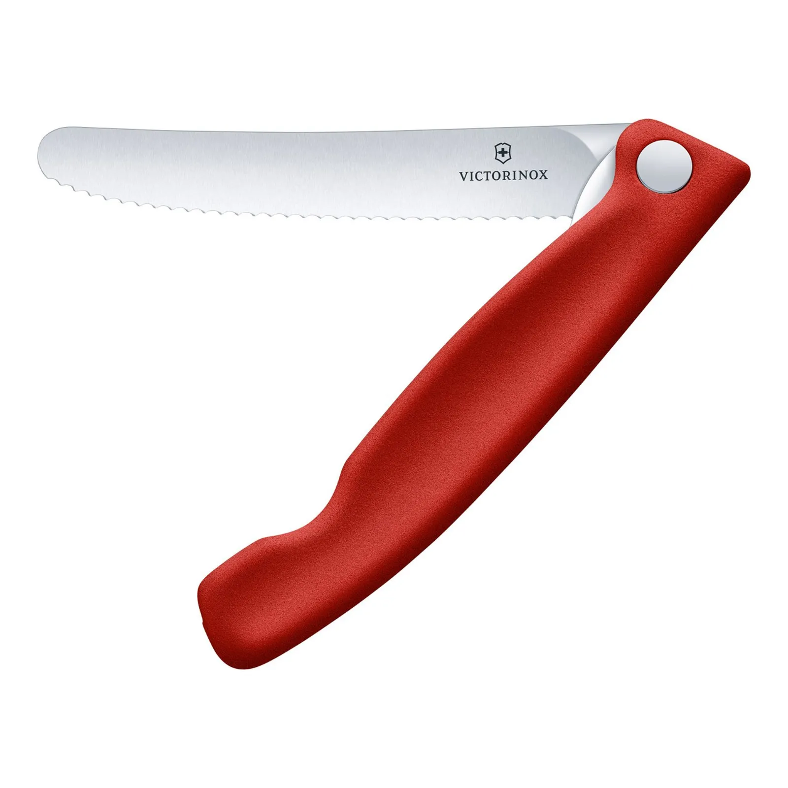 Victorinox 6.7831.FB - Swiss Classic Foldable Paring Knife, Wavy Edge, 11cm, Red, Blister