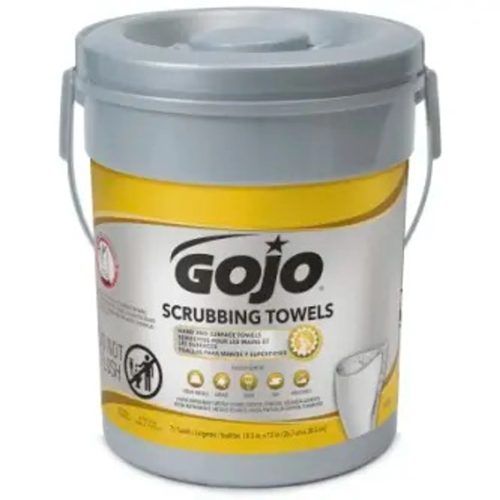 GOJO Scrubbing Towels 72 Count Wipes Bucket (6 per case)