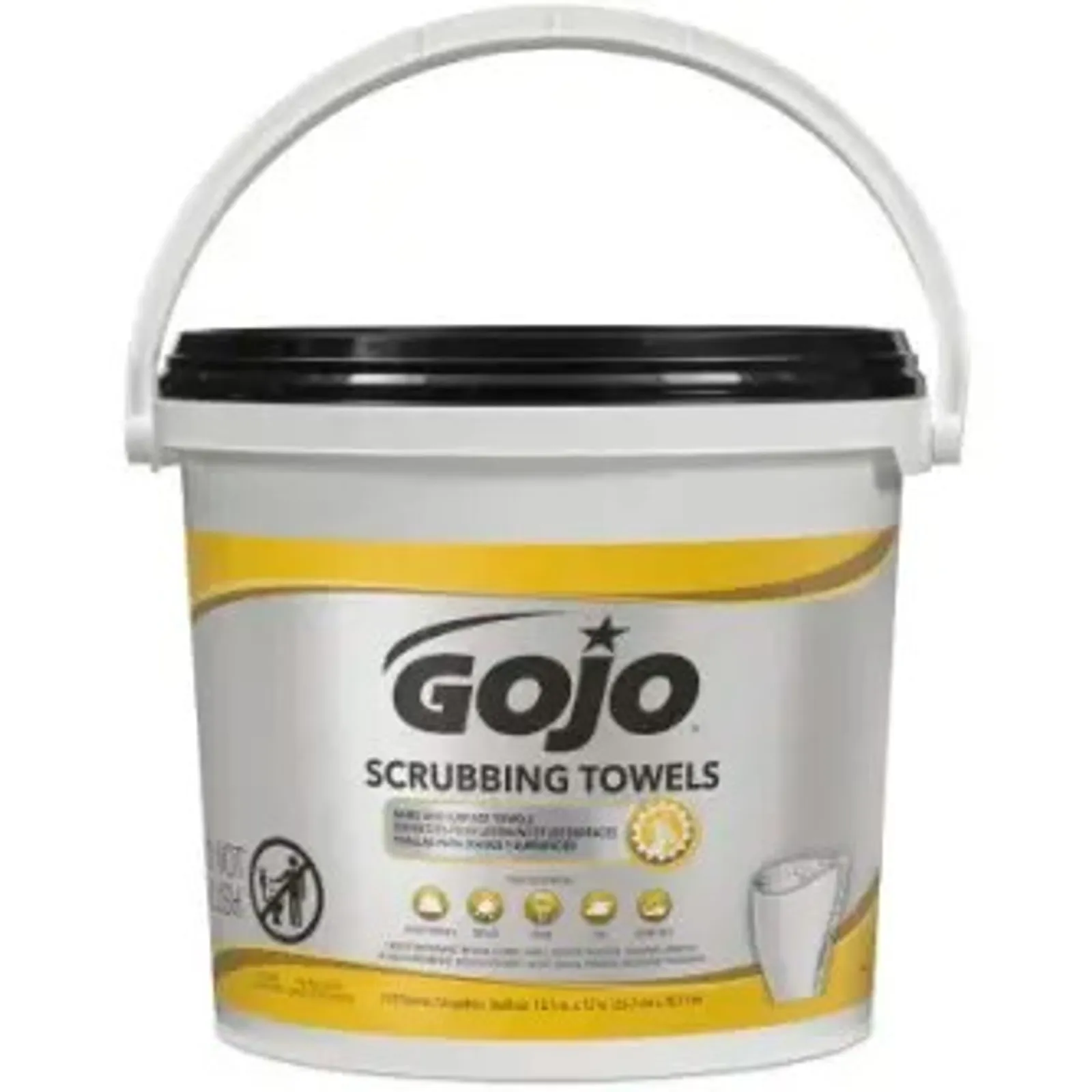 GOJO Scrubbing Towels 170 Count Wipes Bucket (2 per case)