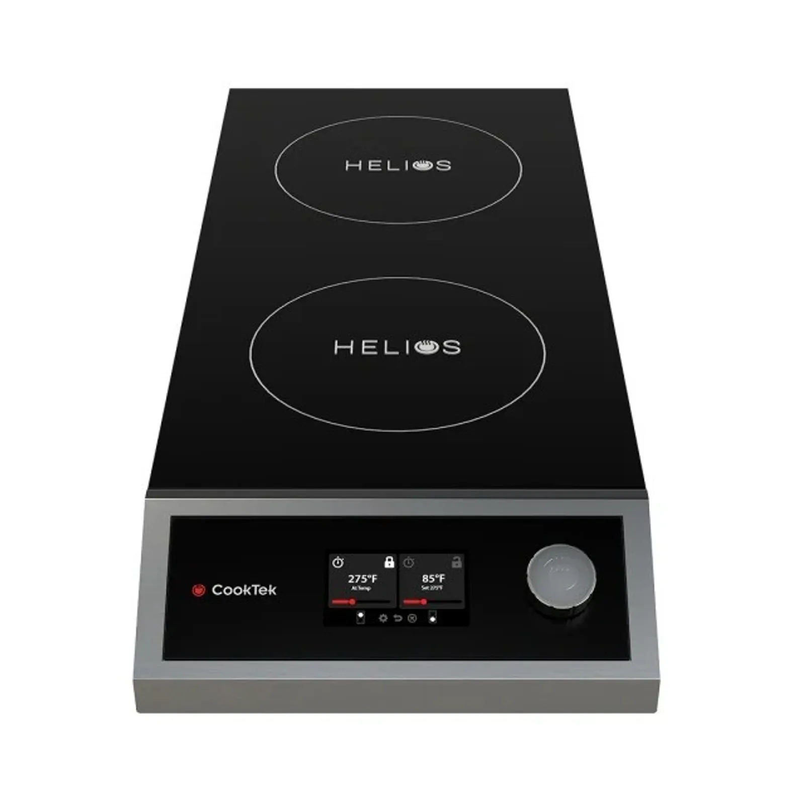 CookTek Helios Dual Hob Front to Back Countertop Induction Cooktop 20 Amp