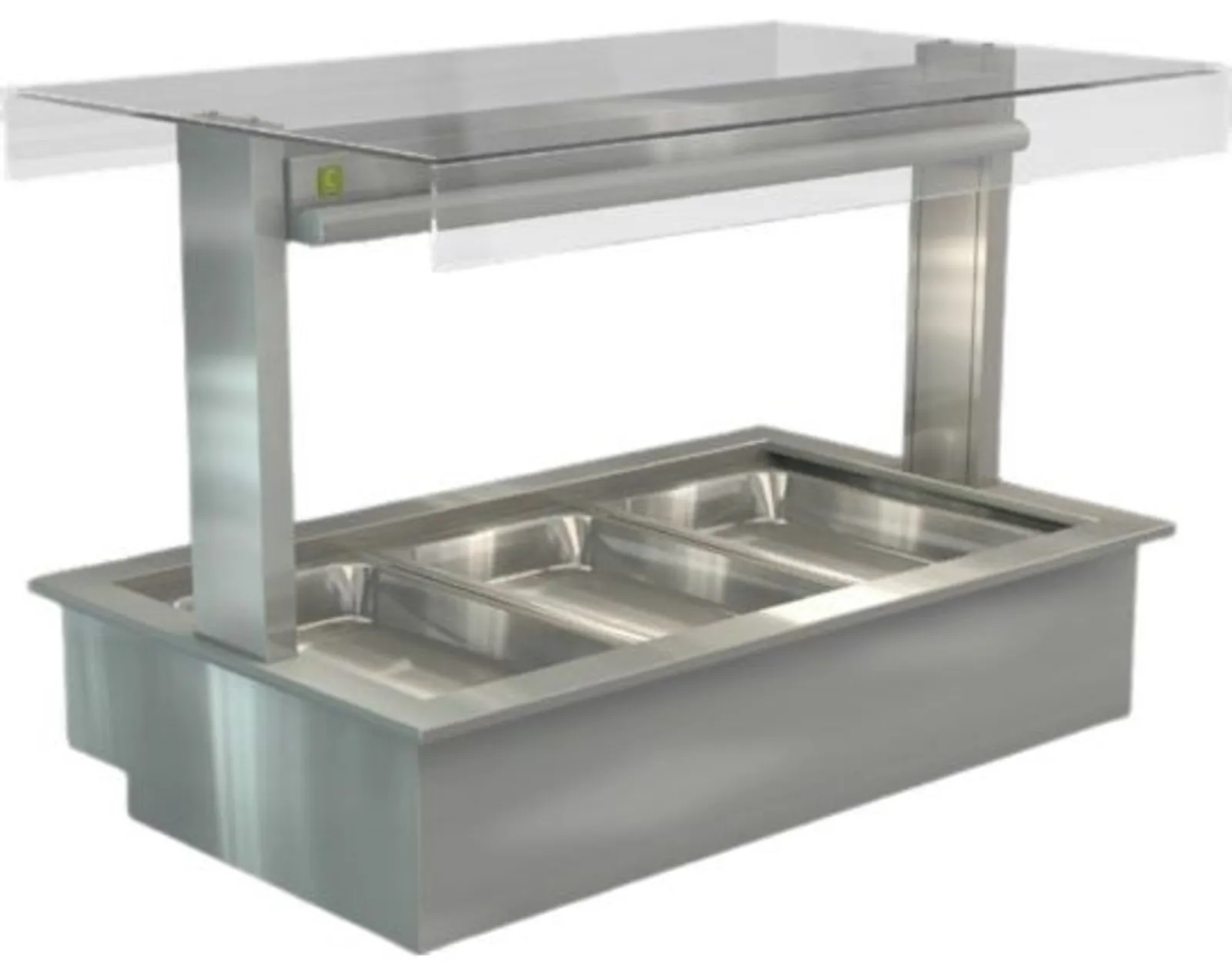 Cossiga LSBM3-FT - Bain Marie - Flat Top Sneeze Guard 1145mm