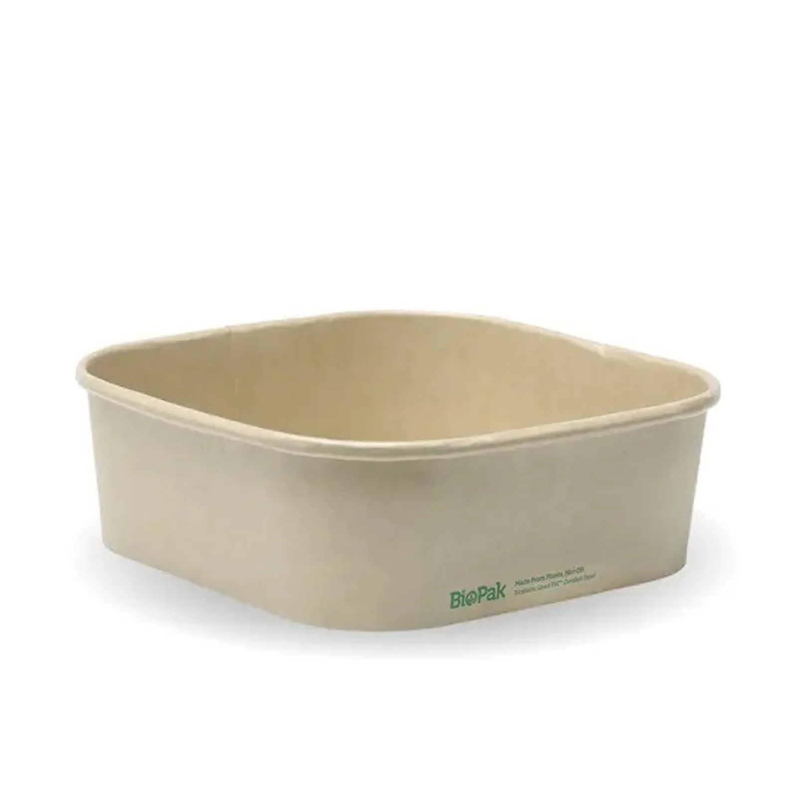 BioPak BB-SLB-1000-N - 1000ml Kraft BioBoard Square Takeaway Base