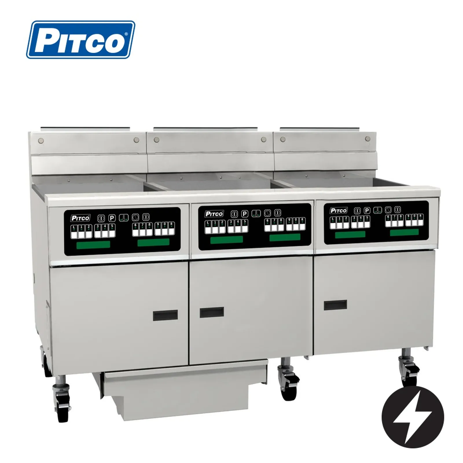Pitco SE18C-3/FD - Solstice 3 Bank Fryer, Electric