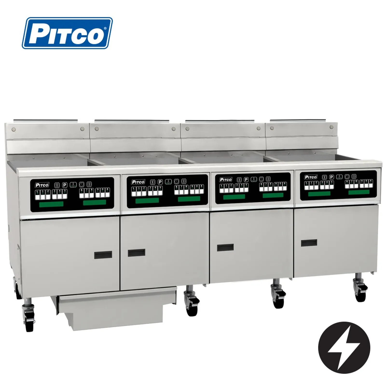 Pitco SE18C-4/FD - Solstice 4 Bank Fryer, Electric