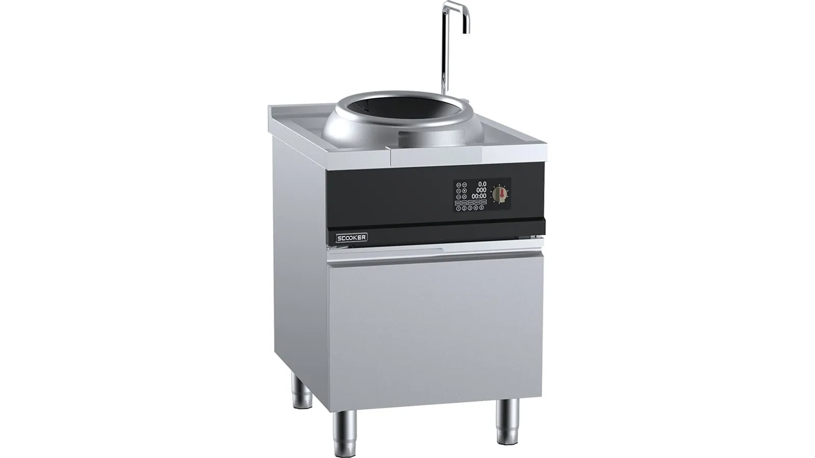 SCooker HLXCDN-C8 - Induction Single Wok Standard Ring 8kw