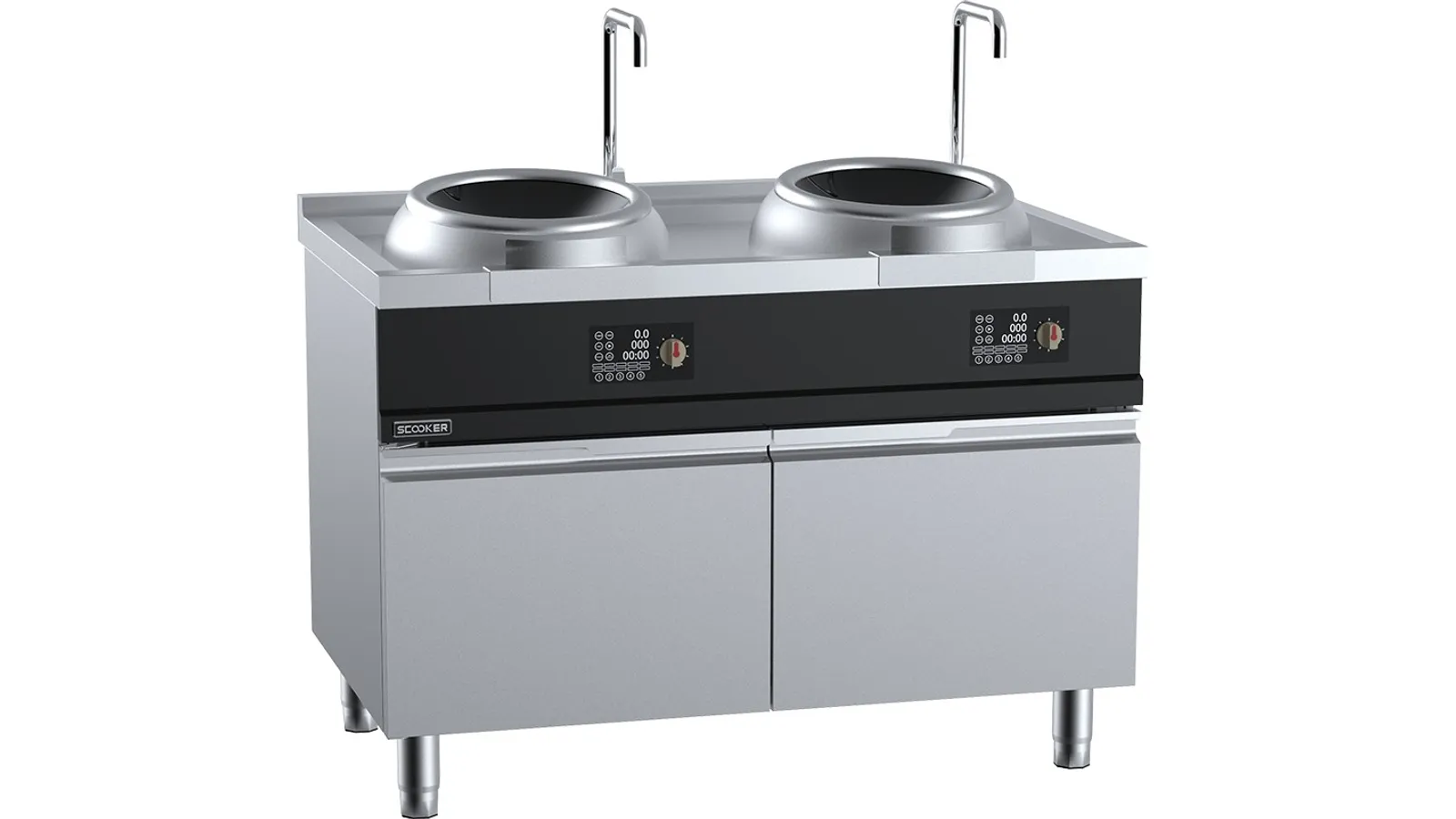 SCooker HLXC2N-C16 - Induction Double Wok Standard Ring 16kw