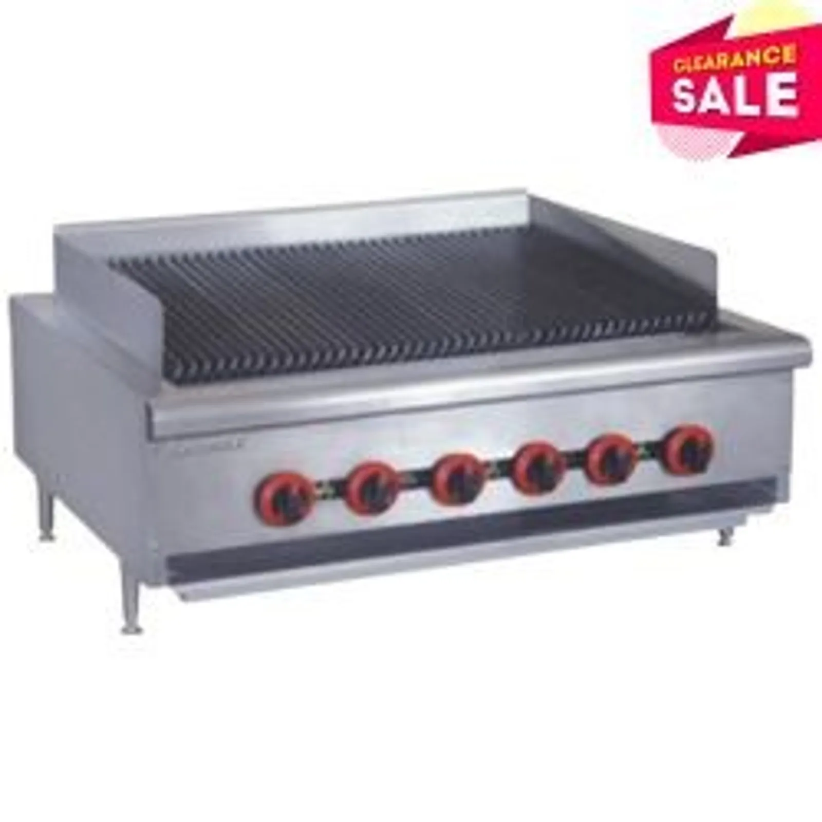 Gasmax QR-36E - Natural Gas 6 Burner Char Grill Top - Clearance