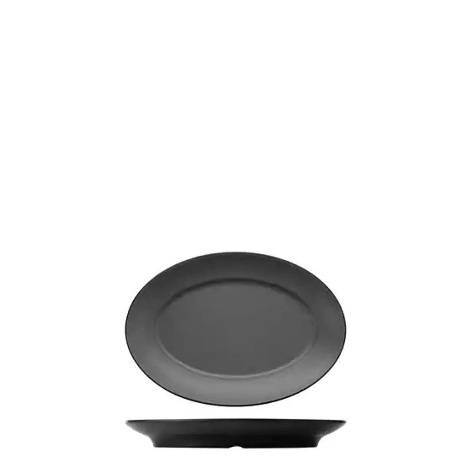 Cou Cou 828262-G - Dual Colour Grey & Black Oval Plate 220mm