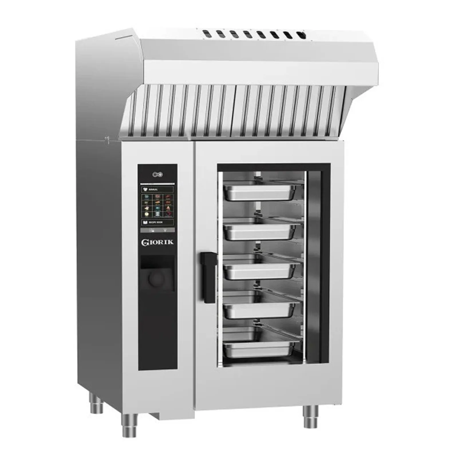Giorik Steambox SERE101WT.L.RO.H - R Series Electric Combi Oven - 10 x 1/1GN with RO Filter and Hood (Left Hand Hinge)