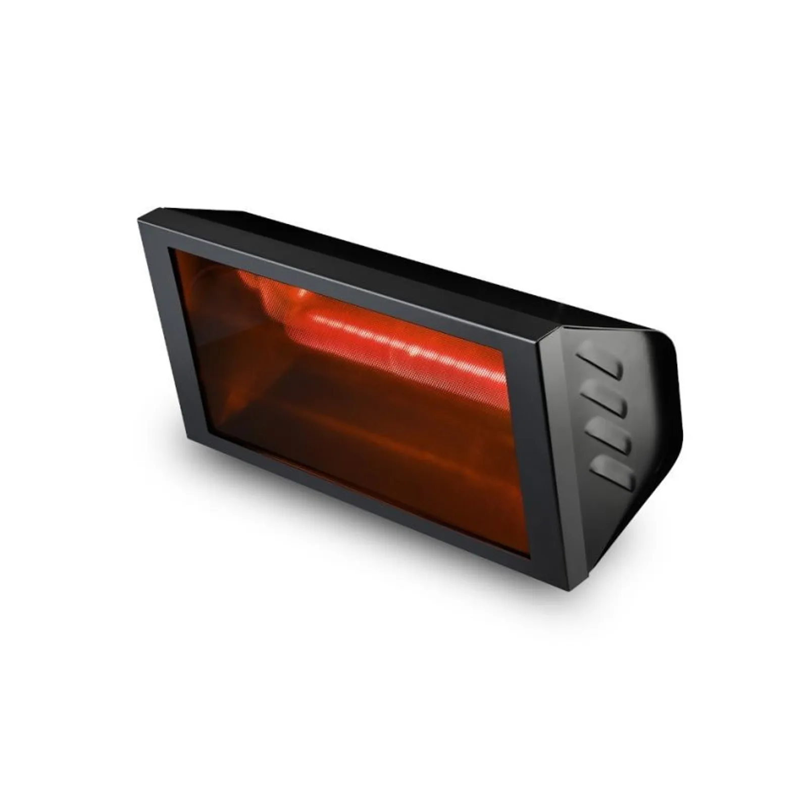 Star Progetti EH2000/W2BK-1 - Single Infrared Wall-Mounted Heater with Corrosion-Resistant Black Waterproof Design and On/Off Switch Controls