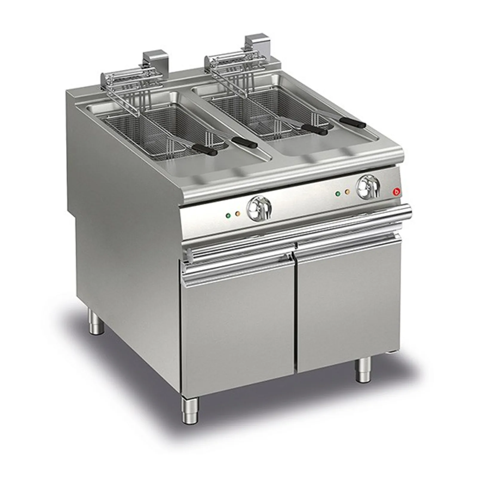 Baron Q90FRI/E822 - 22+22L Double Basin Electric Deep Fryer
