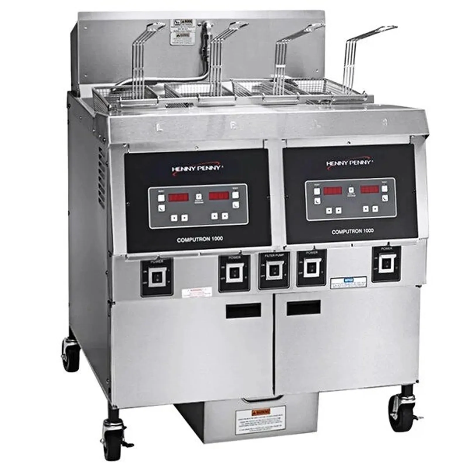 Henny Penny OFE322 1000 - Double Well Electric Open Fryer with Computron 1000 Controls
