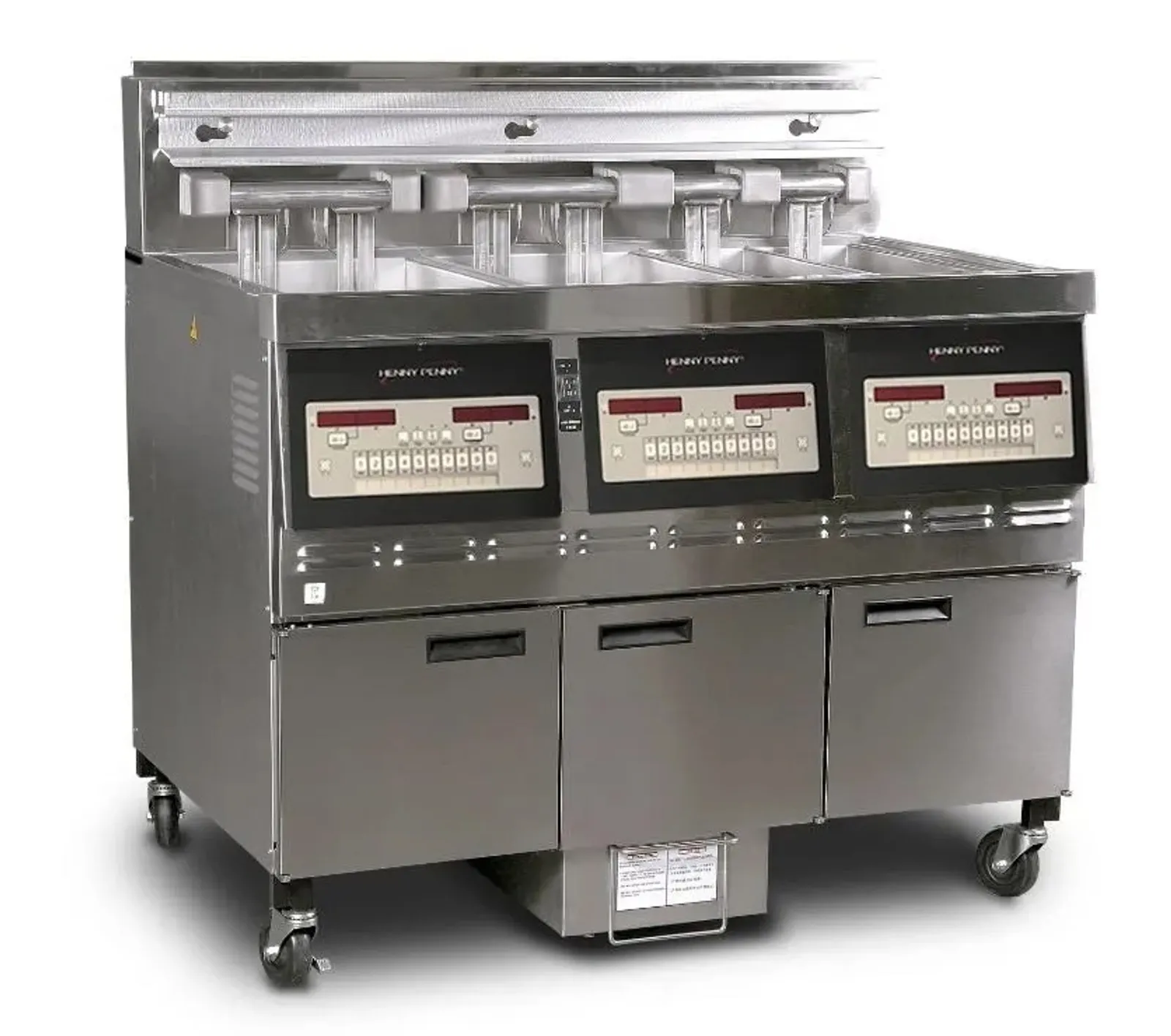Henny Penny GVE074FFFF - Low Oil Volume Electric Four Well Open Fryer