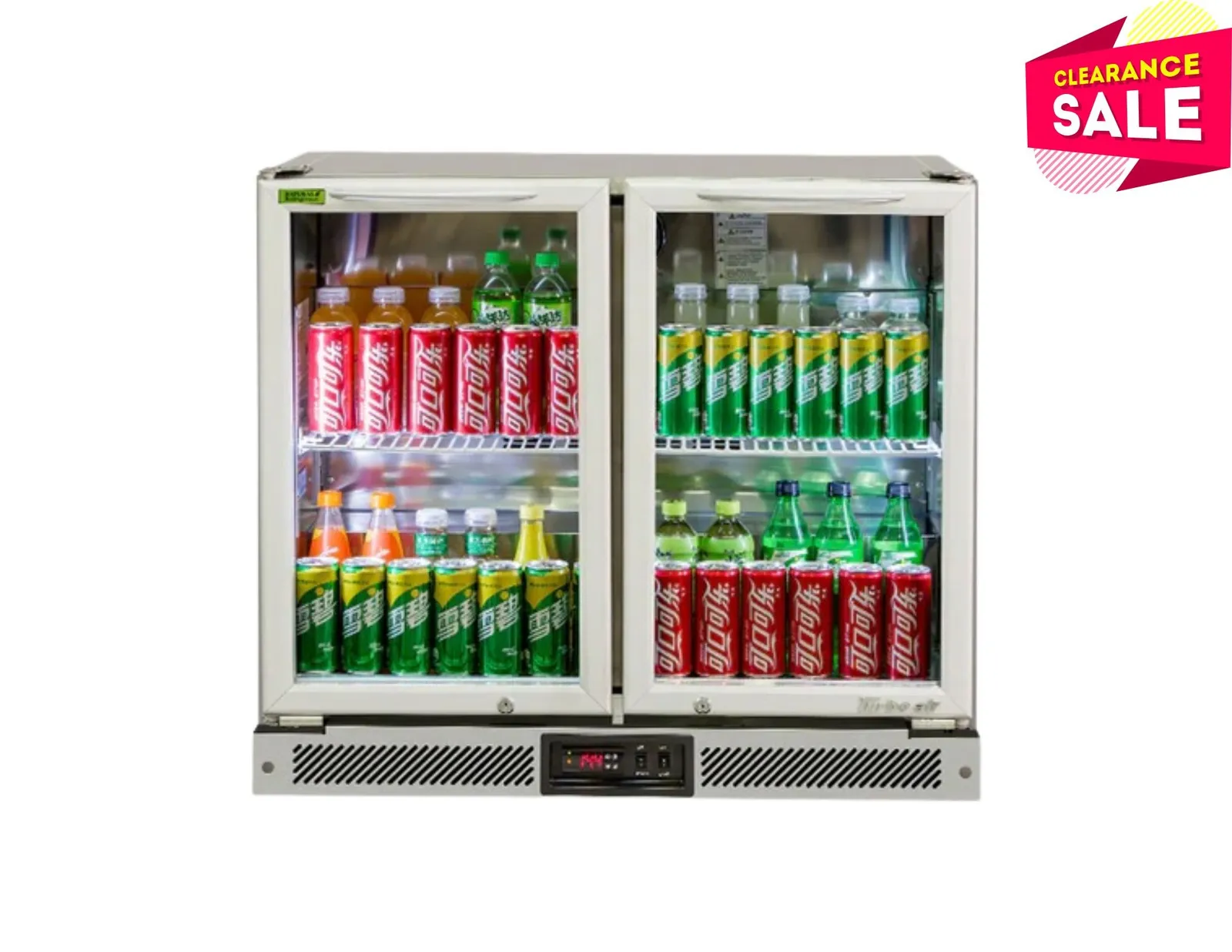 Turbo Air TB9-8H-SWSSS-N - 2 Glass Door Back Bar Fridge - Clearance