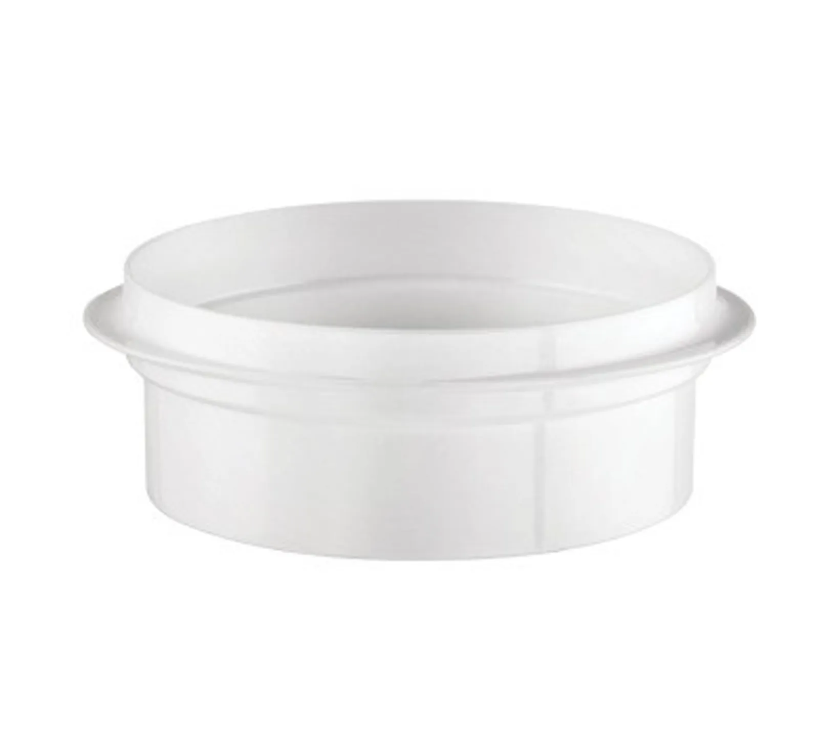 Poliware 1002003 Reusable Polycarbonate Dishware - Round flat bottom Bowl with handle - White