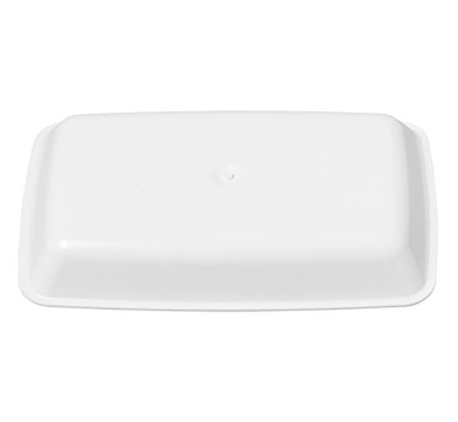 Poliware 1005021 Reusable Polycarbonate Dishware - Terrina Rectangular Plate - White