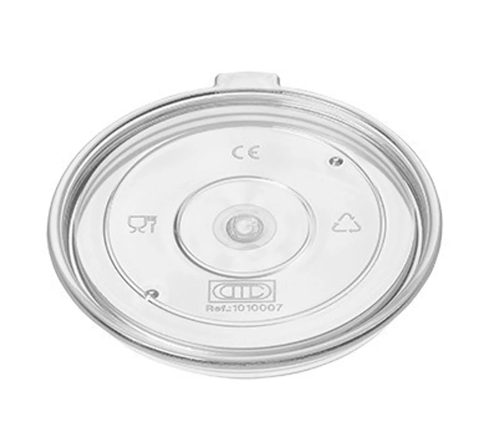 Poliware 1010007 Reusable Polycarbonate Dishware - Mug lid to suit Breakfast Mug 250ml - Clear