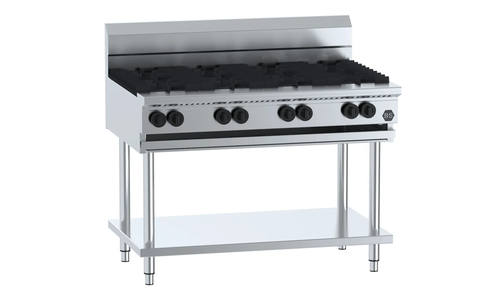 B&S BLACK BT-SB8 Eight Burner Boiling Top