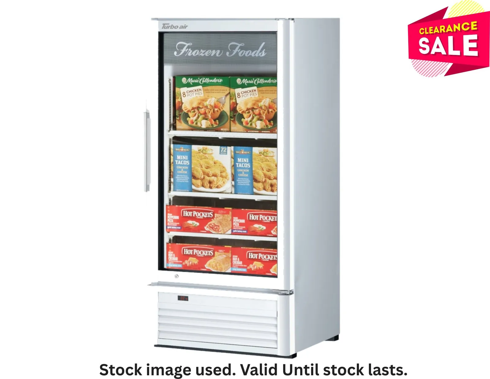 Turbo Air TGF-10SDW - 1 Glass Door Merchandiser - Swing Door Freezer