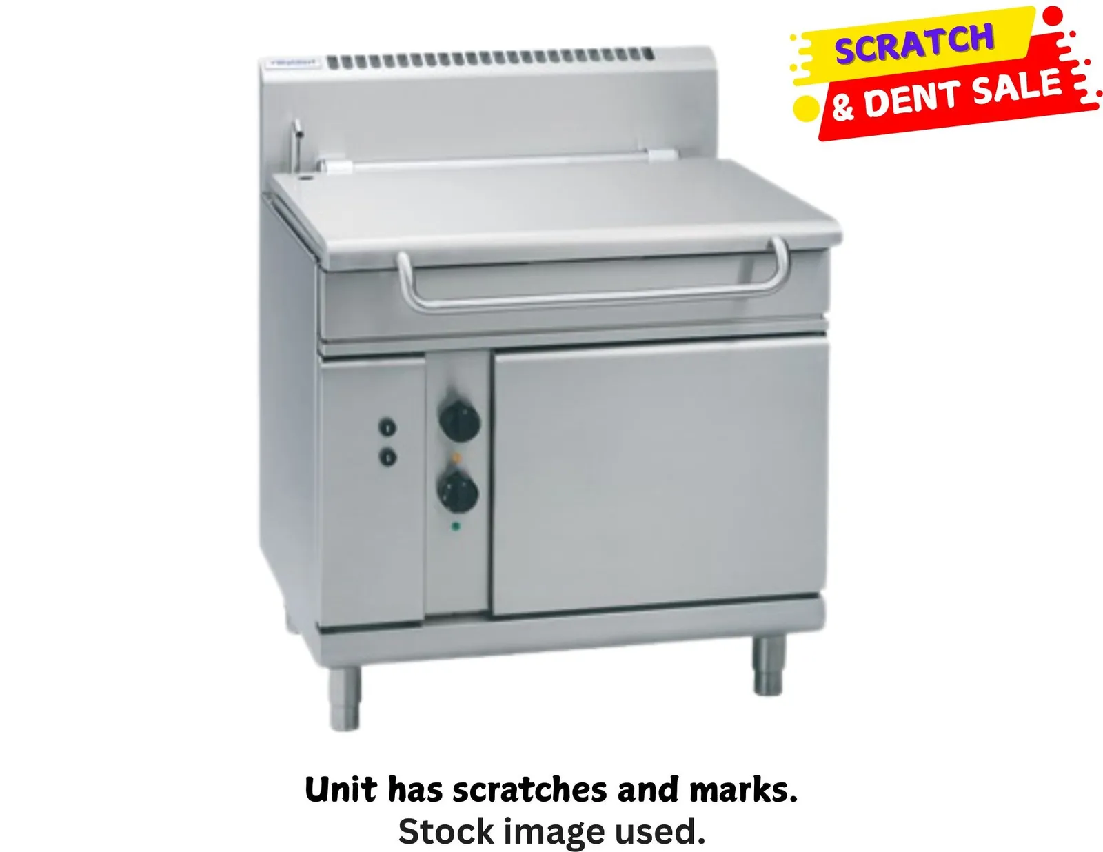 Waldorf 800 Series BP8080GE - 900mm Gas Tilting Bratt Pan Low Back Version - Clearance