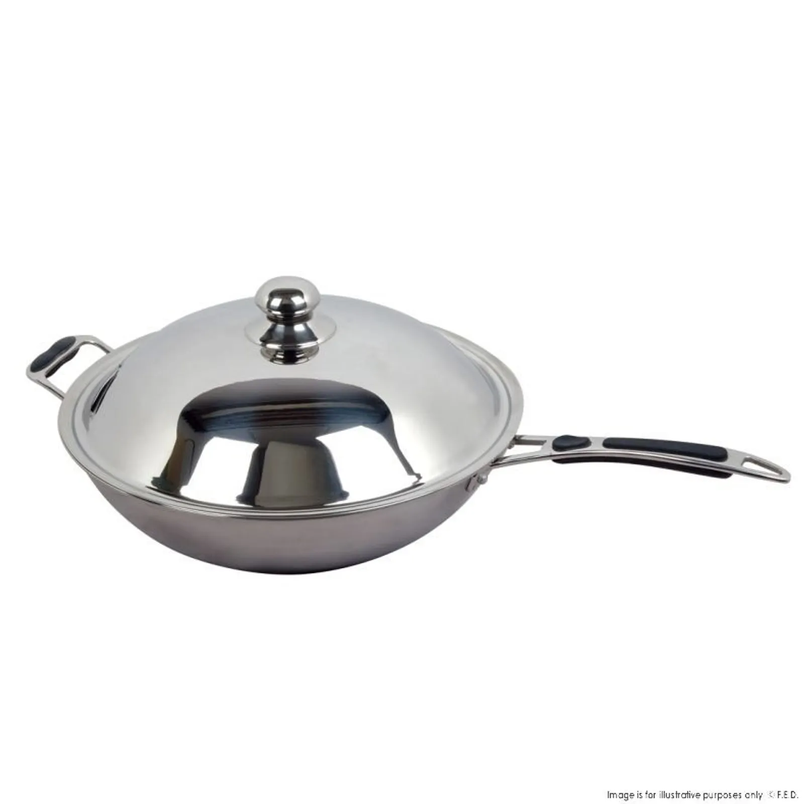 Benchstar IW-WOKLID36 - 60mm Wok with Lid for Induction Wok
