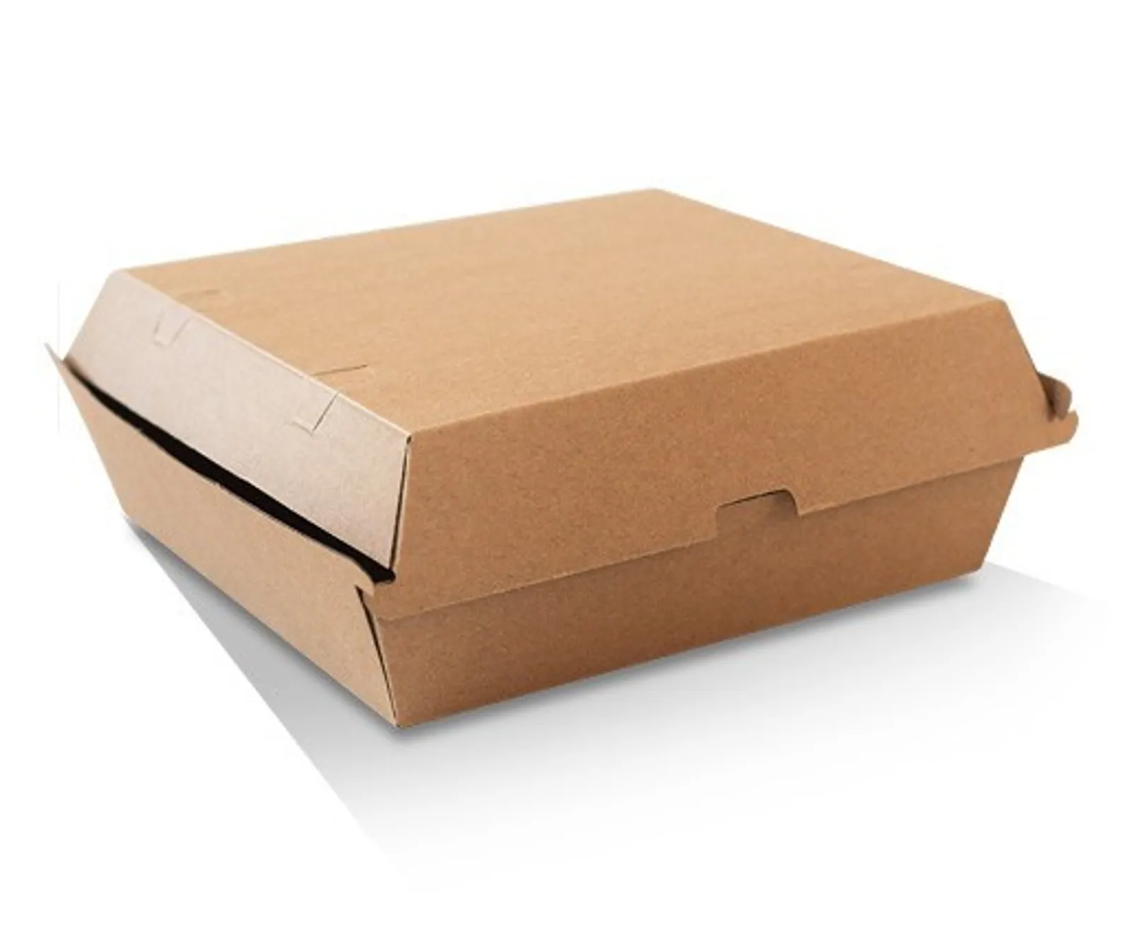 Pac Trading PCB10 Dinner Box /Brown Corrugated Kraft /Plain 178 x 160 x 80mm CARTON
