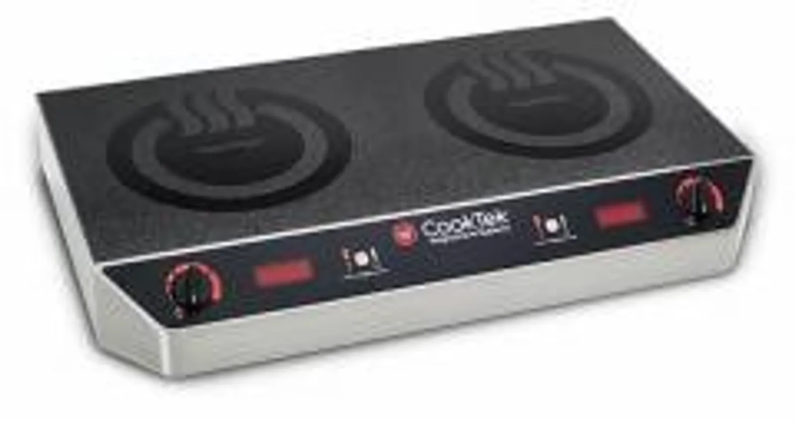 CookTek MC2502S - Double Hob Benchtop Induction Cooktop with Dials - 20Amp