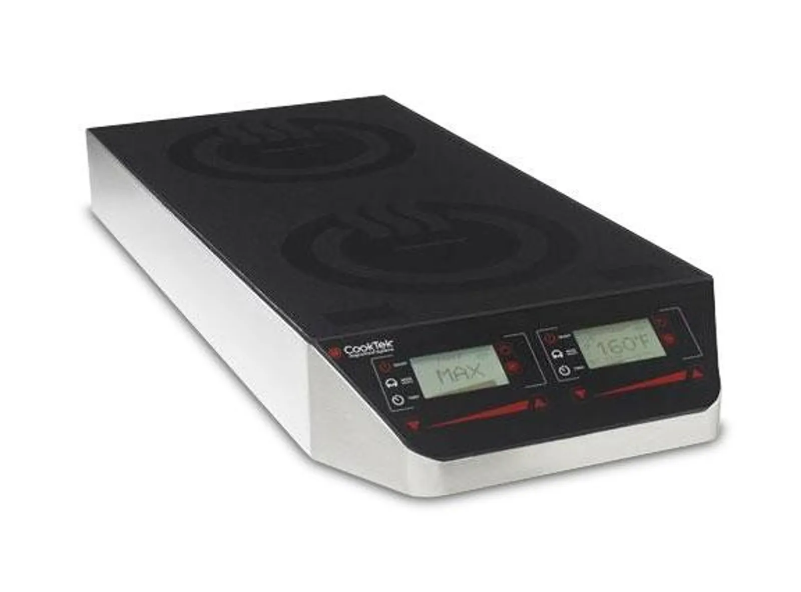 CookTek MC2502FG - Double Hob Benchtop Induction Cooktop with Digital Control - 20Amp