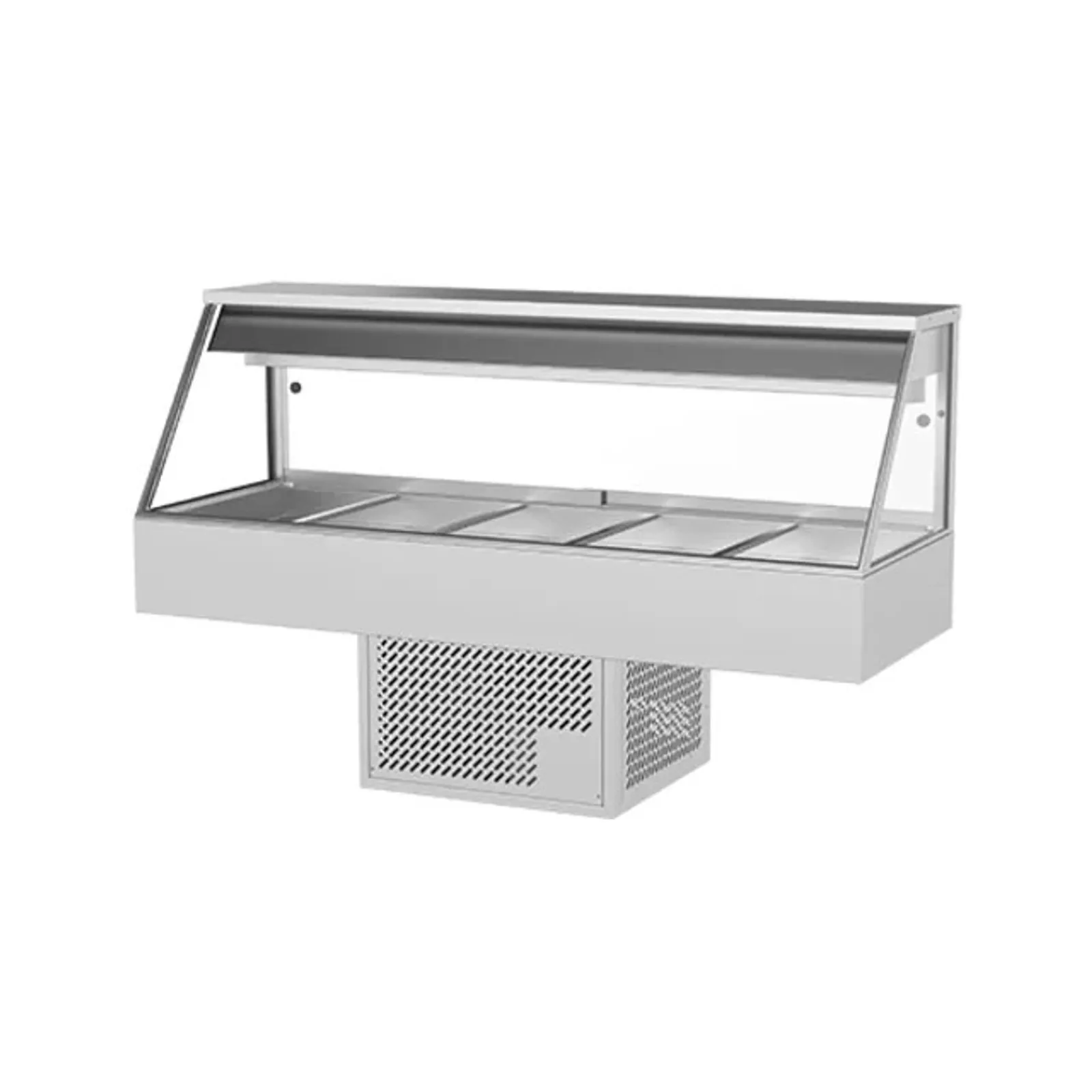 Woodson W.CFS25 Cold Food Bar - Straight Glass 1680mm - 5 Module