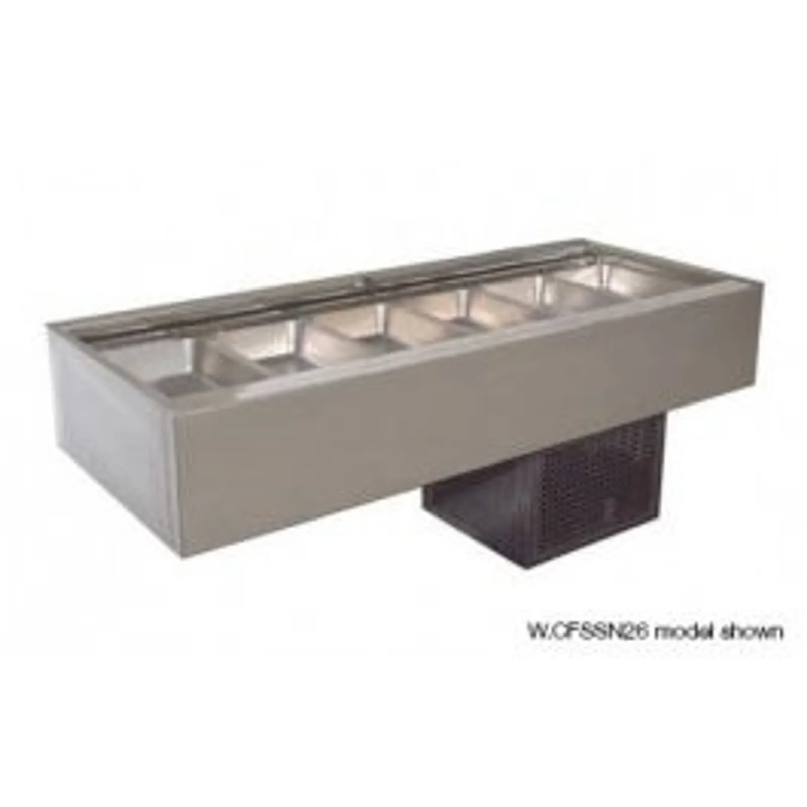 Woodson W.CFSSN26 Self Serve Cold Food Display - 2050mm - Flat Deck - 6 Module